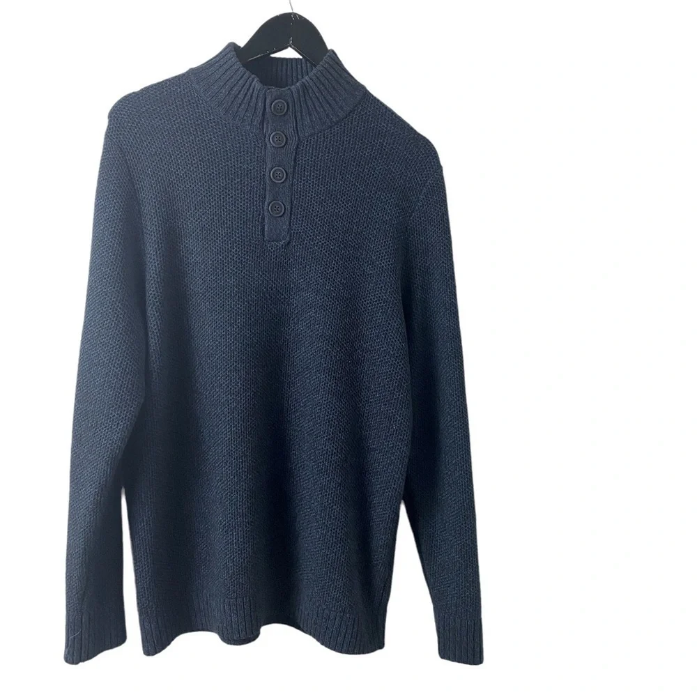 Men Sweater by An Original Flag & Anthem Dry Goods Supply Navy Blue. Sz M.